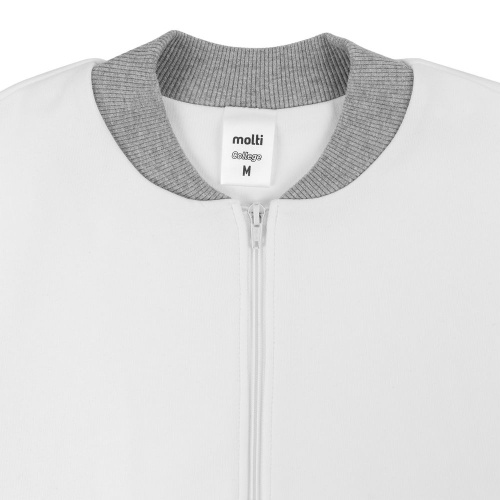 Бомбер College, молочно-белый фото 4