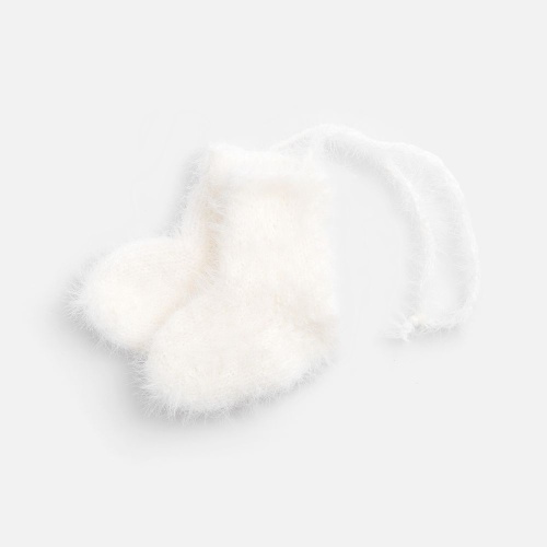 Подвеска на елку «Вьюжка», носочки, белая фото 2