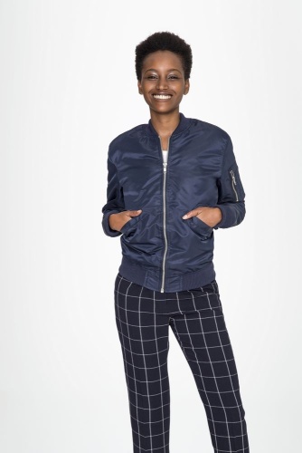 Куртка бомбер унисекс Rebel, черная фото 7