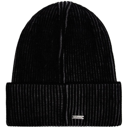 Шапка Nobilis, черная с серым меланжем фото 3 Шапка Nobilis, черная с серым меланжем фото 3