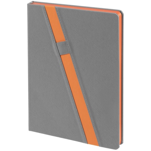 Ежедневник Rubikon, недатированный серо-оранжевый фото 3