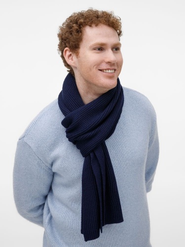 Шарф Nobilis Mono, темно-синий фото 2