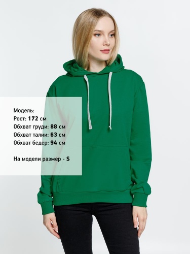 Толстовка с капюшоном Kirenga, зеленая фото 8 Толстовка с капюшоном Kirenga, зеленая фото 8