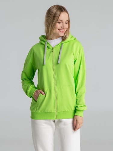 Толстовка на молнии с капюшоном Unit Siverga, зеленое яблоко фото 7