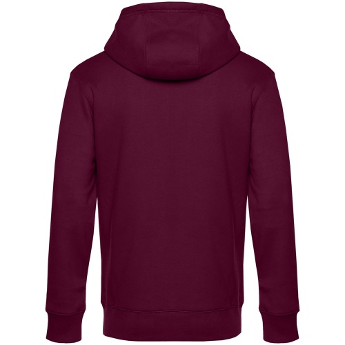 Толстовка с капюшоном унисекс King, бордовая фото 3 Толстовка с капюшоном унисекс King, бордовая фото 3
