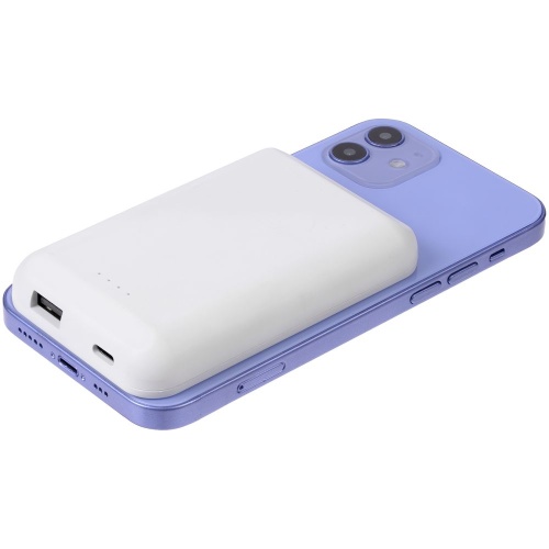 Магнитный беспроводной аккумулятор Magback 5000 мАч, белый фото 8 Магнитный беспроводной аккумулятор Magback 5000 мАч, белый фото 8