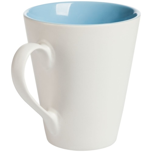 Кружка New Bell матовая, белая с голубым фото 3 Кружка New Bell матовая, белая с голубым фото 3