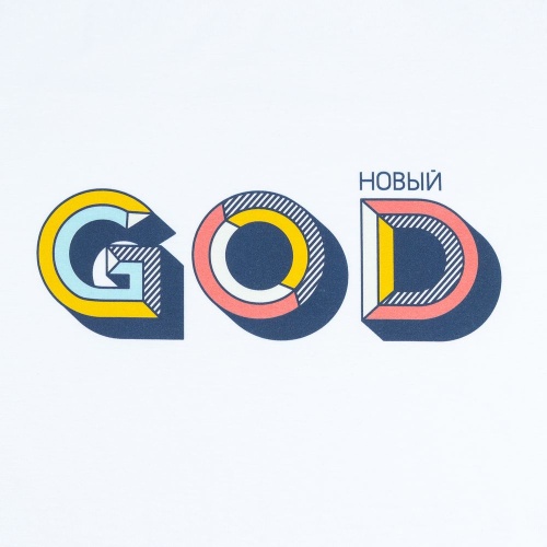 Футболка женская «Новый GOD», белая фото 4