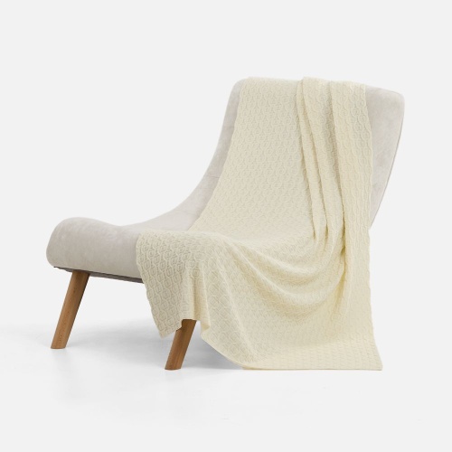 Плед Braidera, белый (молочный) фото 2 Плед Braidera, белый (молочный) фото 2