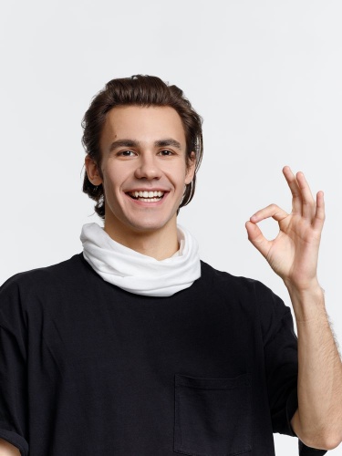 Многофункциональная бандана Dekko, белая фото 3 Многофункциональная бандана Dekko, белая фото 3