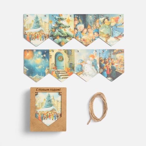 Деревянные флажки «Праздничные мотивы» фото 2 Деревянные флажки «Праздничные мотивы» фото 2