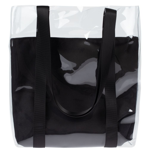 Шопер Clarity с черным органайзером, прозрачный фото 3
