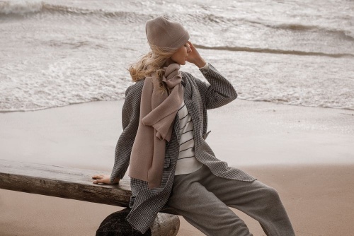 Шарф Windy Rose, бежевый фото 5