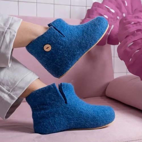 Домашние валенки Wild, синие (василек) фото 3