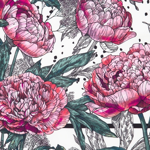 Платок шелковый Delicate, пионы фото 3 Платок шелковый Delicate, пионы фото 3