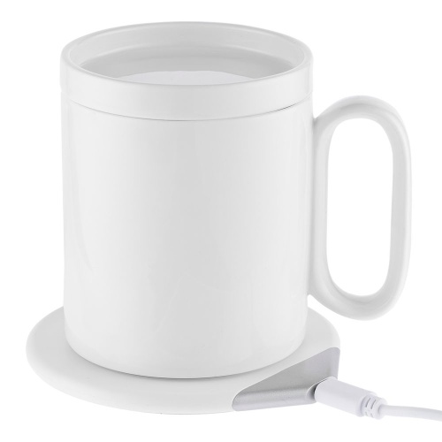 Кружка с подогревом и беспроводной зарядкой dualBase, белая фото 3 Кружка с подогревом и беспроводной зарядкой dualBase, белая фото 3