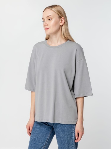 Футболка унисекс оверсайз Street Vibes, серая фото 10