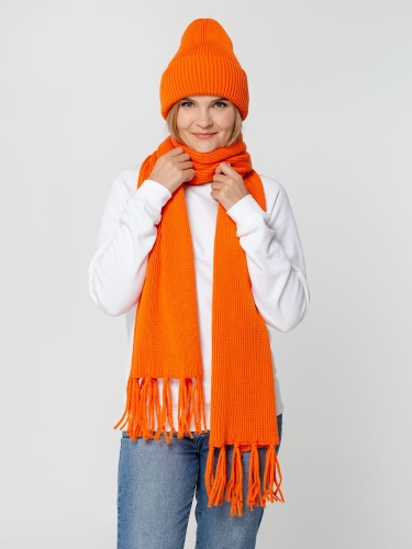 Шапка Flette, оранжевая (апельсин) фото 8 Шапка Flette, оранжевая (апельсин) фото 8