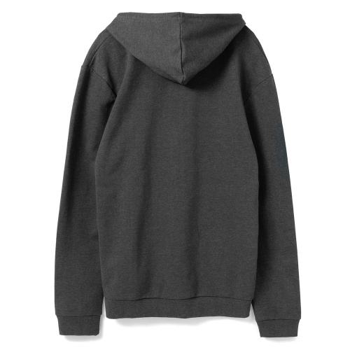 Толстовка с капюшоном унисекс Hoodie, серый меланж (антрацит) фото 3