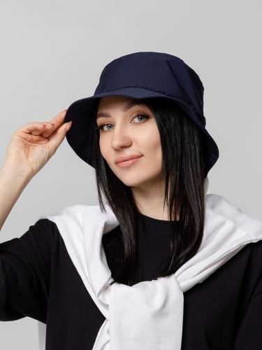 Панама складная Orust, темно-синяя фото 6 Панама складная Orust, темно-синяя фото 6