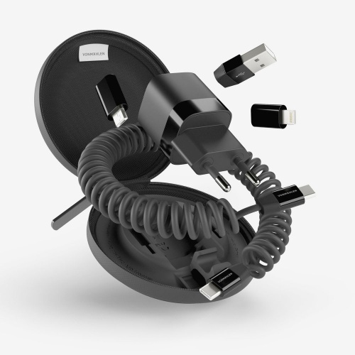 Зарядное устройство Vonmahlen Allroundo GaN, черное фото 2 Зарядное устройство Vonmahlen Allroundo GaN, черное фото 2