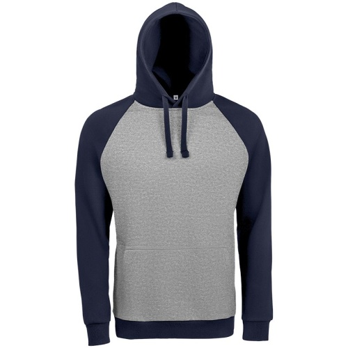 Толстовка унисекс Seattle, серый меланж c темно-синим Толстовка унисекс Seattle, серый меланж c темно-синим