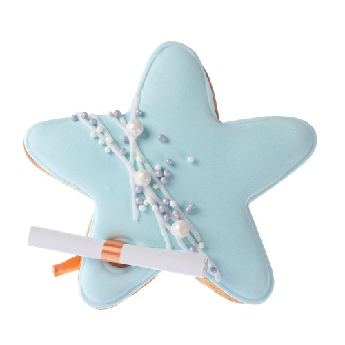 Печенье с предсказанием «Звездочка», голубое Печенье с предсказанием «Звездочка», голубое