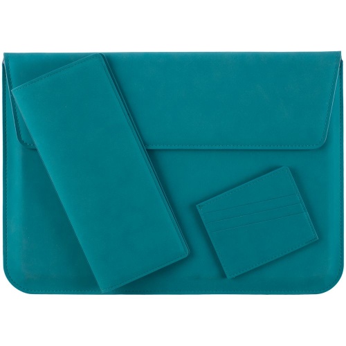 Чехол для ноутбука Nubuk, бирюзовый фото 7 Чехол для ноутбука Nubuk, бирюзовый фото 7