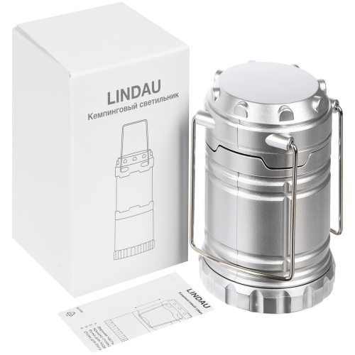 Кемпинговый фонарь Lindau, серебристый фото 4 Кемпинговый фонарь Lindau, серебристый фото 4