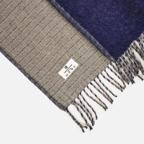 Плед Devika, синий с серым фото 3