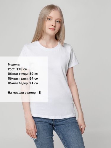 Футболка женская T-bolka Lady, белая фото 5
