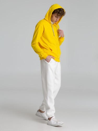 Толстовка на молнии с капюшоном Unit Siverga, желтая фото 13