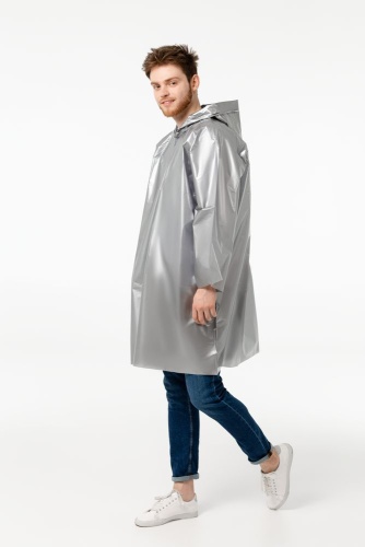 Дождевик-плащ CloudTime, серебристый фото 7