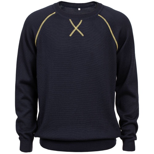 Джемпер Stitch с контрастной отделкой, синий с зеленым Джемпер Stitch с контрастной отделкой, синий с зеленым