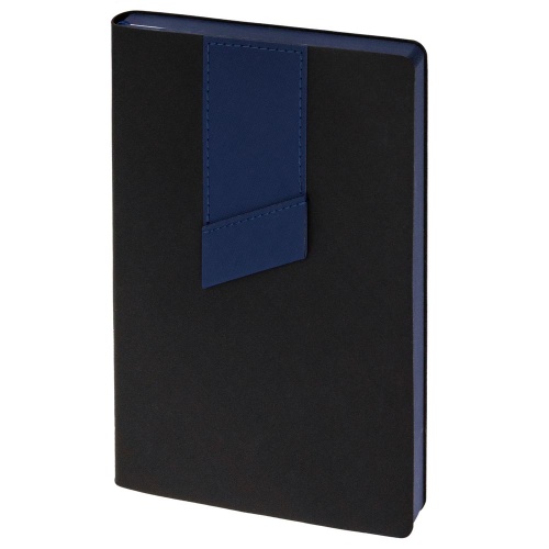 Ежедневник Bookmark, недатированный, черный с синим фото 2