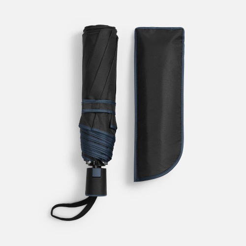 Зонт складной Edgeline, темно-синий фото 3 Зонт складной Edgeline, темно-синий фото 3