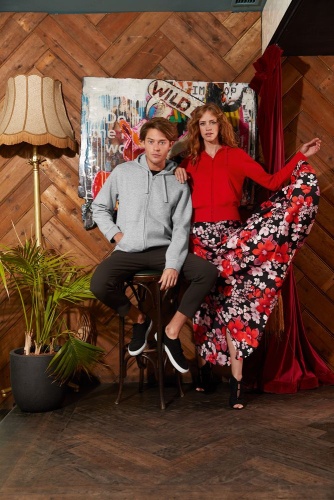 Толстовка женская Hooded Full Zip красная фото 7