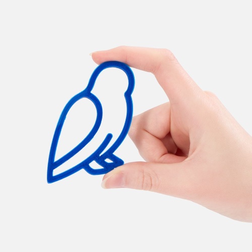 Подвеска «Сова», 3D-печать, синяя фото 3