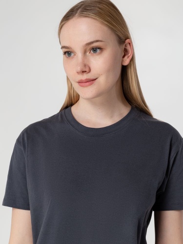 Футболка унисекс Regent 150, темно-серая (графит) фото 11