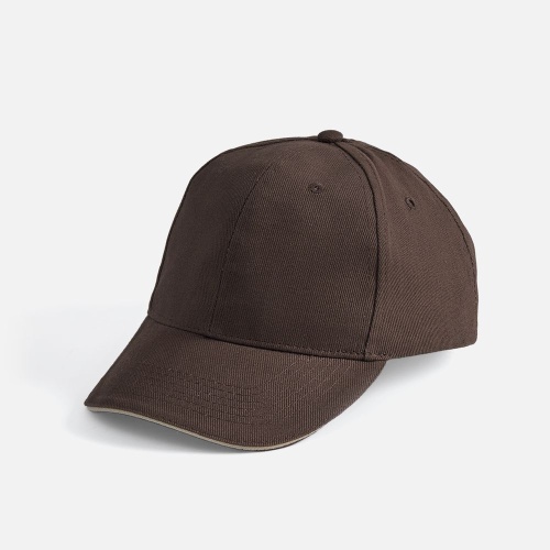 Бейсболка Buffalo, коричневая с бежевым Бейсболка Buffalo, коричневая с бежевым