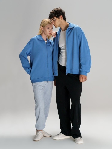 Толстовка унисекс Neofit, синяя фото 5