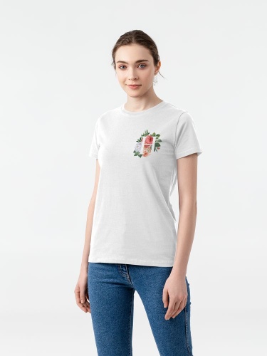 Футболка женская «Цветочная азбука: Н», белая Футболка женская «Цветочная азбука: Н», белая