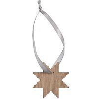 Елочная мини-подвеска «Снежинка», дуб