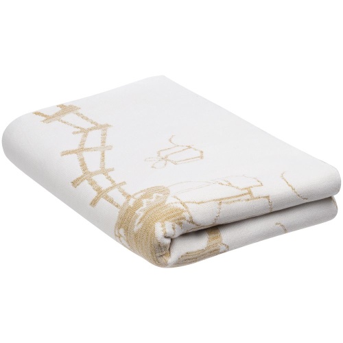 Плед Draconia, белый с золотистым фото 8