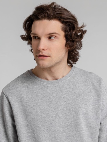 Свитшот унисекс BNC Inspire (Organic), серый меланж фото 10