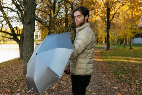 Зонт складной ironWalker, серебристый фото 7 Зонт складной ironWalker, серебристый фото 7