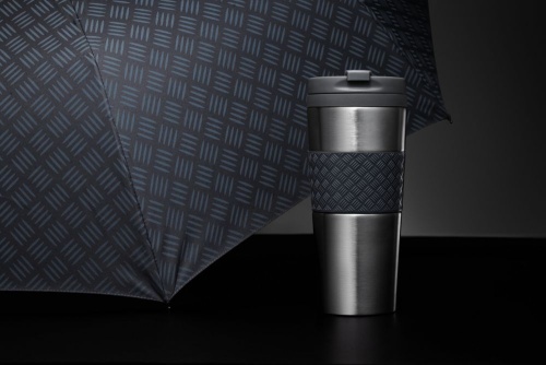 Зонт складной Hard Work, серый, уценка фото 7