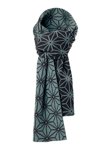 Шарф Asanoha, темно-серый/голубой Шарф Asanoha, темно-серый/голубой