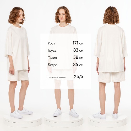 Футболка унисекс оверсайз T1, молочно-белая фото 3