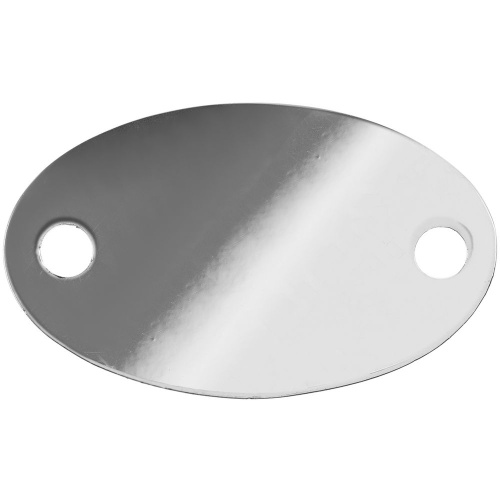 Шильдик металлический Alfa Oval, серебристый глянцевый Шильдик металлический Alfa Oval, серебристый глянцевый